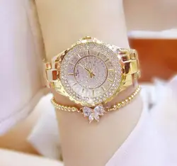 UTHAI Women Watch Light Luxury Brand Starry Sky Dial Pink Diamond Inlaid waterproof Ladies Fashion Quartz Clock Watches