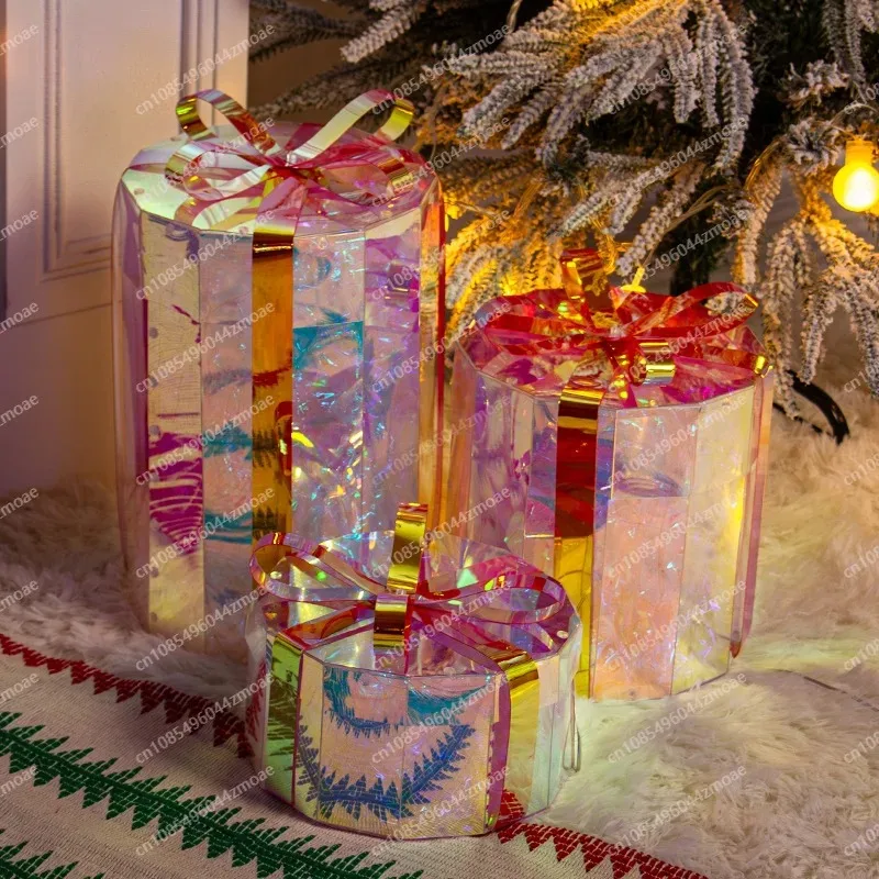 Creative Luminous Gift Box Set Bar Theme Party Atmosphere Dress Up Shopping Mall Events Graduation Party Decoration