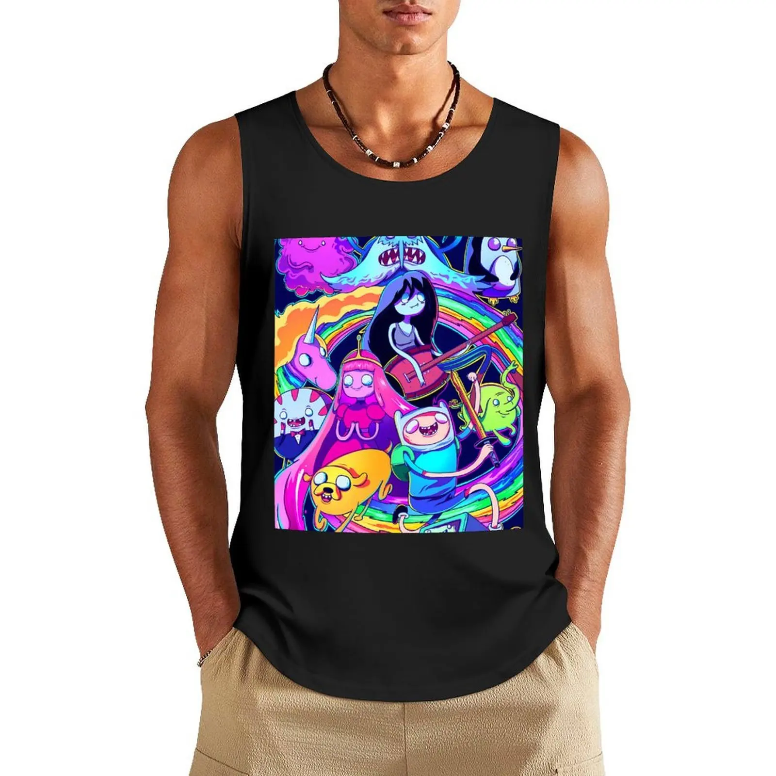 

Adventure Time! Tank Top anime man sexycostume Sports shirt man