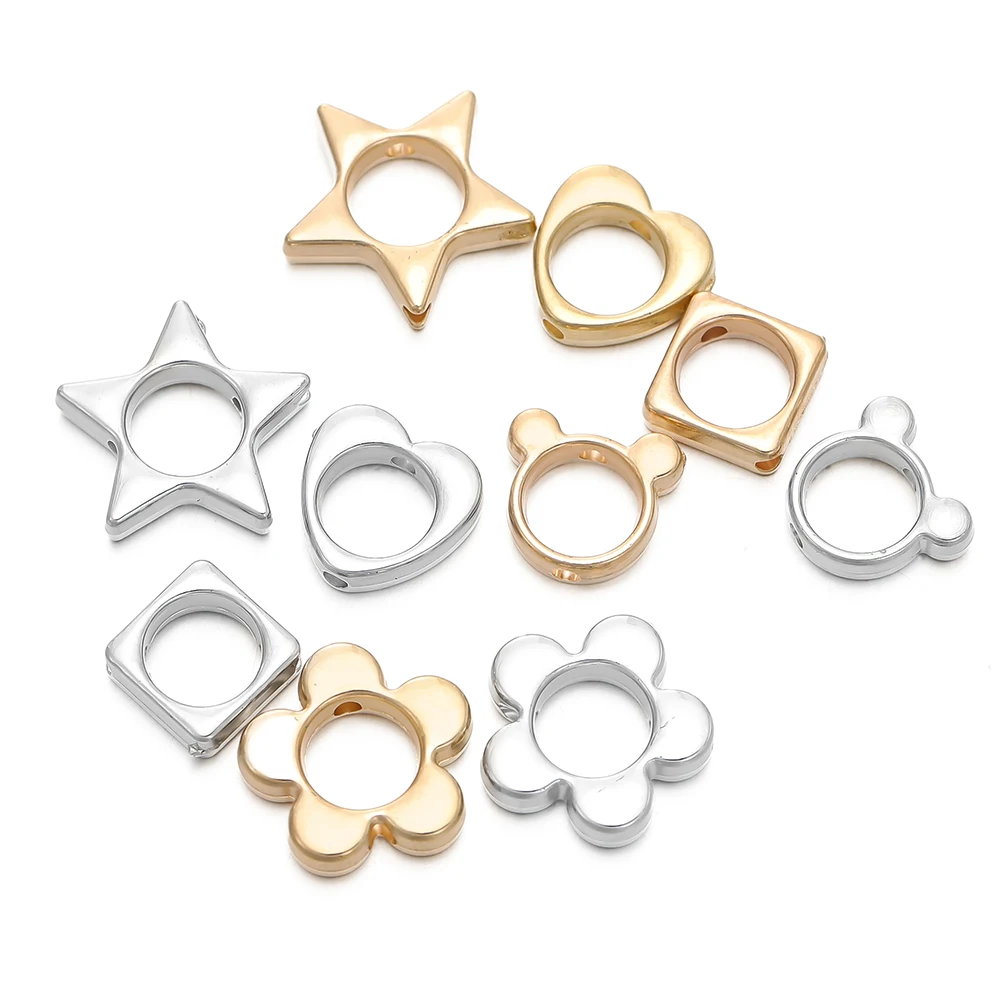 

10pcs Frame Wrapped Beads CCB Spacer Beads Ring Bead Circle for DIY Necklace Bracelet Pendant Jewelry Making Accessories