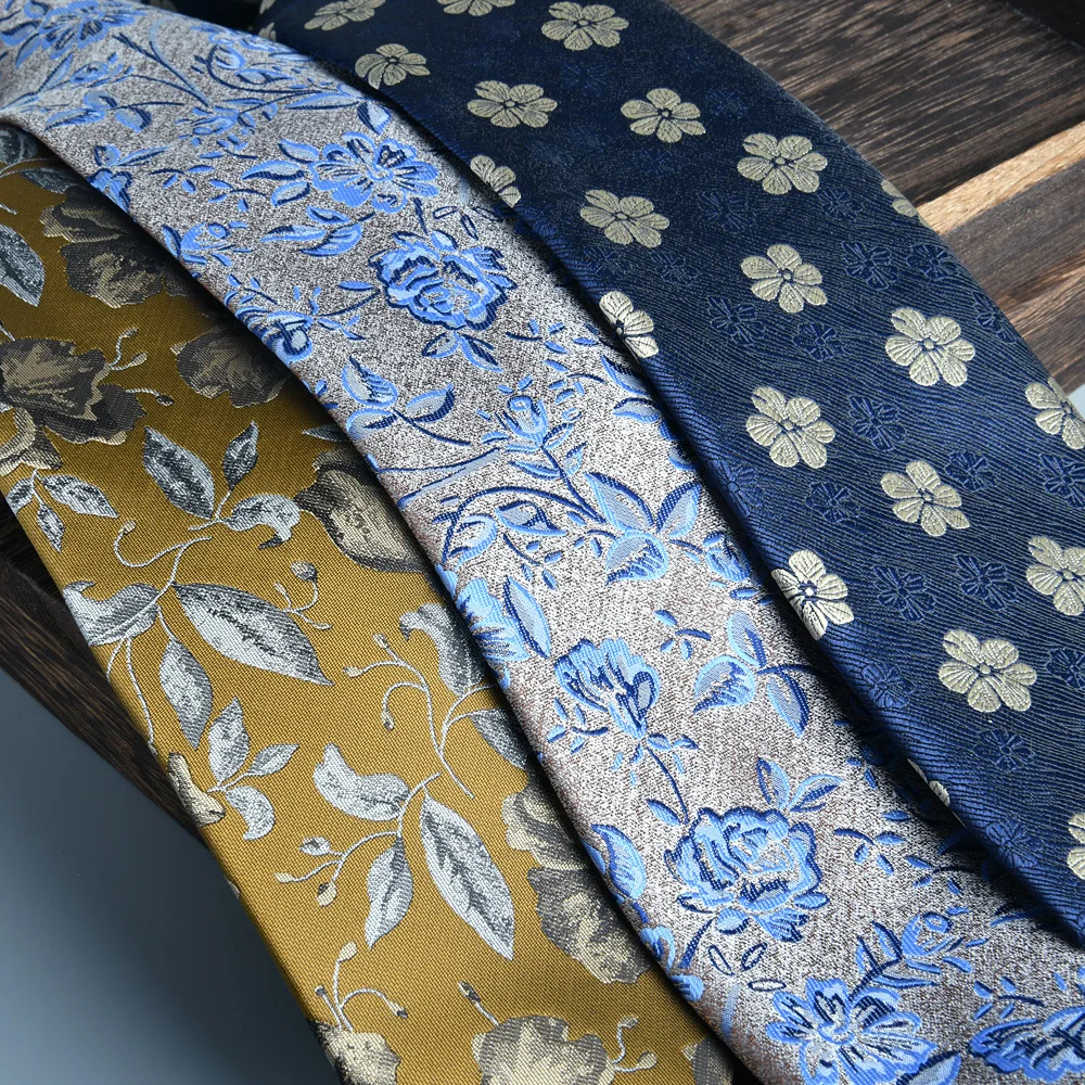 2024 NewTies For Men Jacquard Formal Business 8cm Hand Tied Jacquard Birthday Gift Groom\'S Wedding Accessories