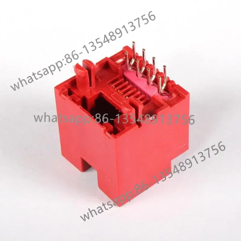 Vertical RJ45 network interface socket 8P8C network cable connector