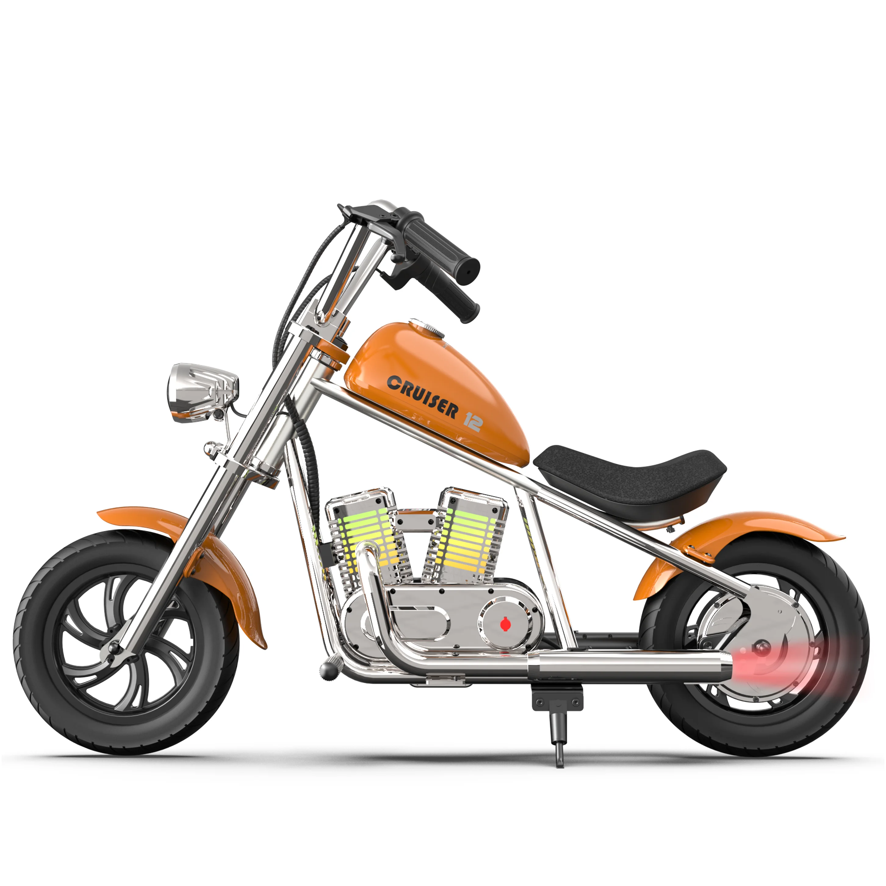 24V 160W Electric Chopper Cruiser with Bluetooth Speaker, 10MPH, 22.2V Lithium Battery, 12