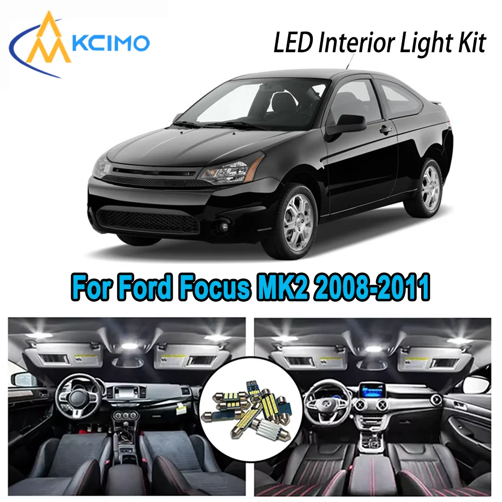 

High-Quality LED Interior Kit for Ford Focus MK2 2008-2011 2009 2010 2011 Premium Error-Free Dome Map Trunk Automotive Lamps