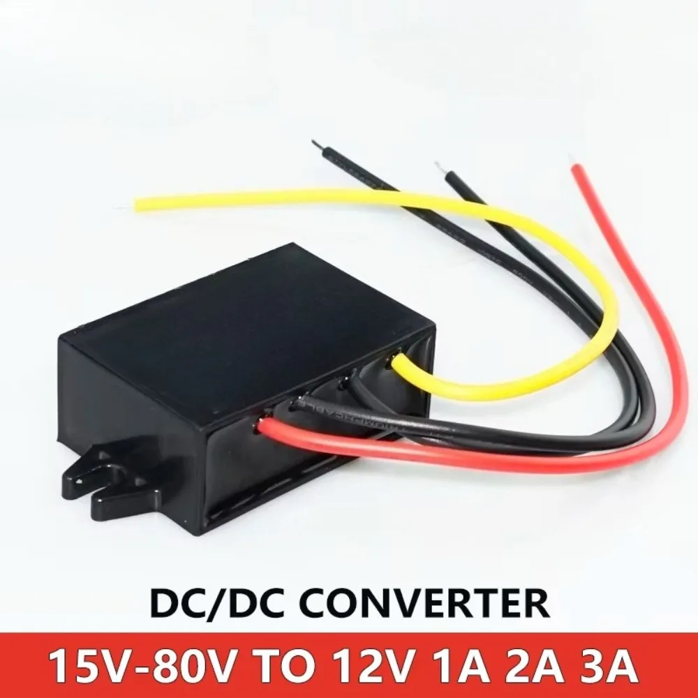 DC 15V-80V 24V 36V 48V 60V to 12V Step-Down Power Converter 1A 2A 3A 5A 10A 15A 20A DC Buck Regulator Voltage Reducer for Car