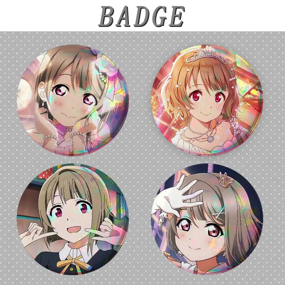 Cute Kasumi Nakasu Badges Fashion New Hip Hop Versatile Round Metal Badge Cartoon Pin Gift Wholesale