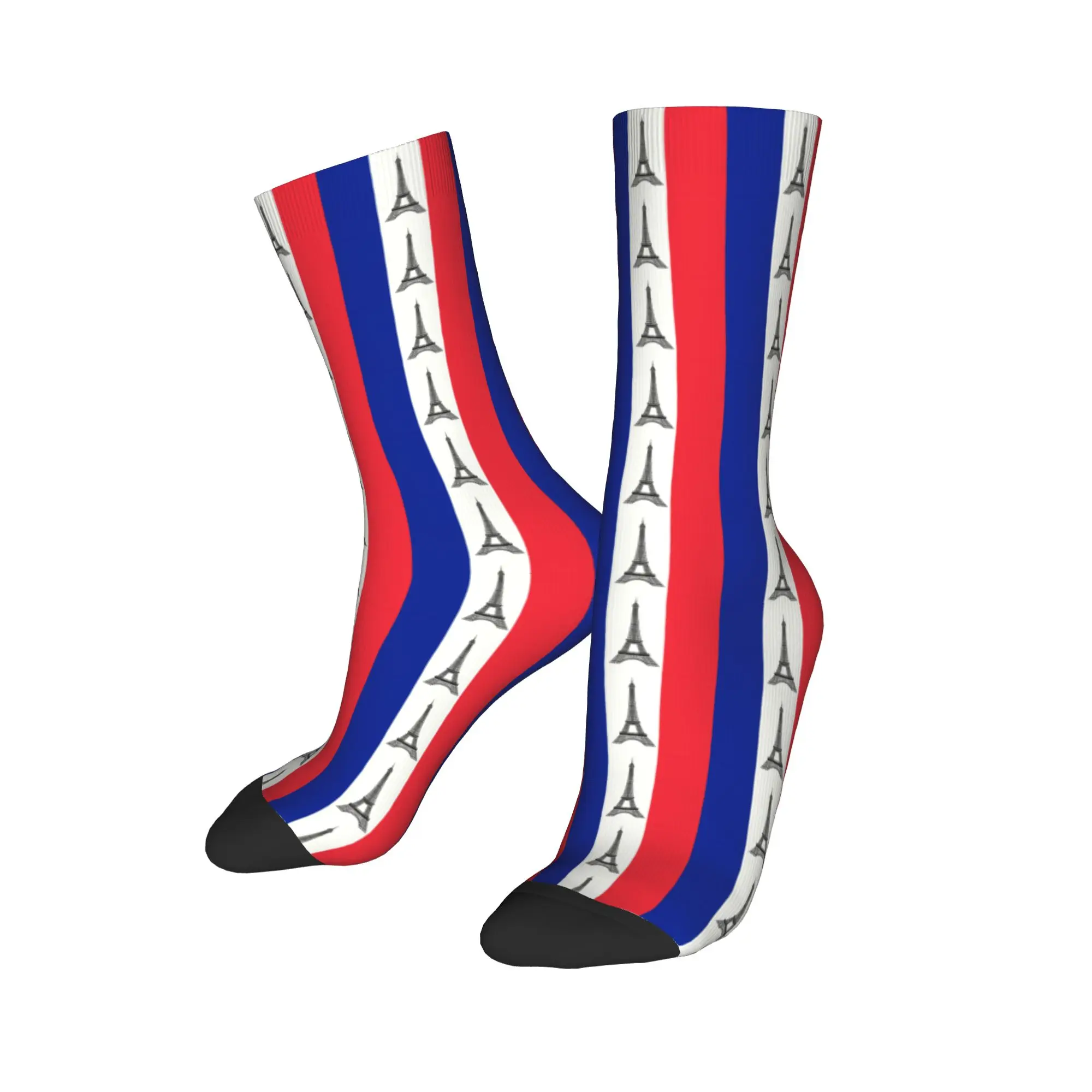مخصص متعة رجل علم فرنسا اللباس الجوارب للجنسين الدافئة مريحة 3D طباعة الفرنسية لا جولة ايفل طاقم الجوارب