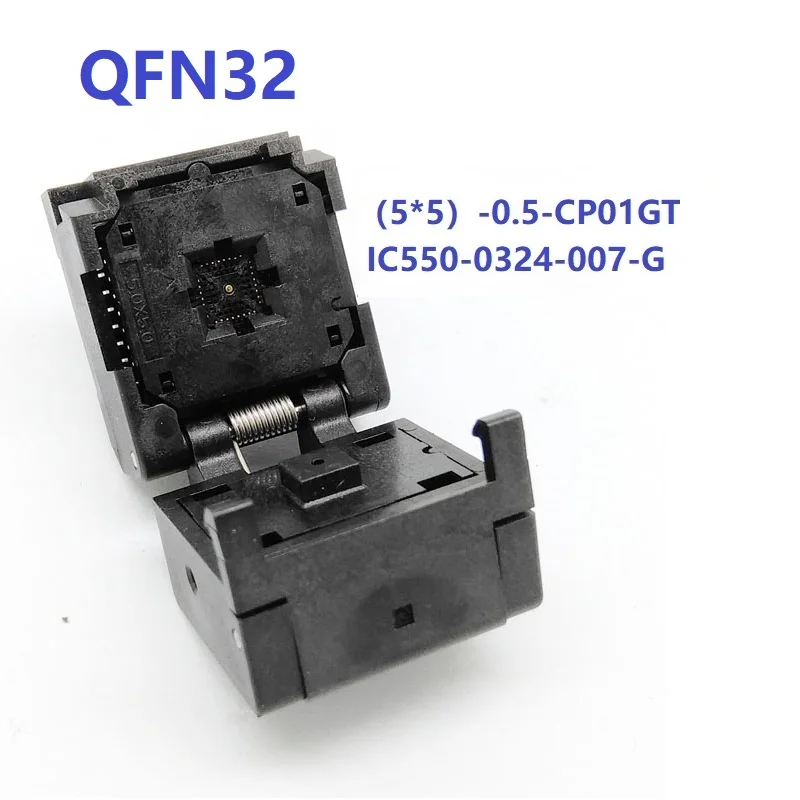 QFN32 QFN36 QFN40 QFN44 QFN48 Pitch 0.4mm Programming Socket IC550-0124-003-G IC550-0284-011-G Flash Adapter SMT/SMD Test Socket