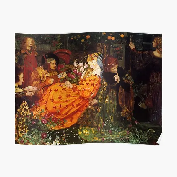 Eleanor Fortescue Brickdale The Deceitf  Poster Funny Picture Vintage Painting Modern Art Mural Print Wall Room Decor No Frame