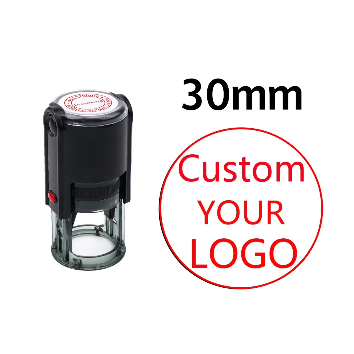 Aangepaste zelfinktende stempel met uw eigen logo, lichtgevoelige inkt / rubberen stempel, personaliseren uw logo Meerdere inktkleuropties