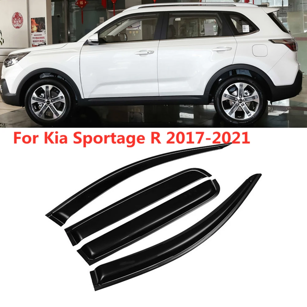 

For Kia Sportage 2017-2021 Cars Accessories Window Visors Rain Sun Guard Vent Wind Deflector Weathershield Slim Moulding Trim