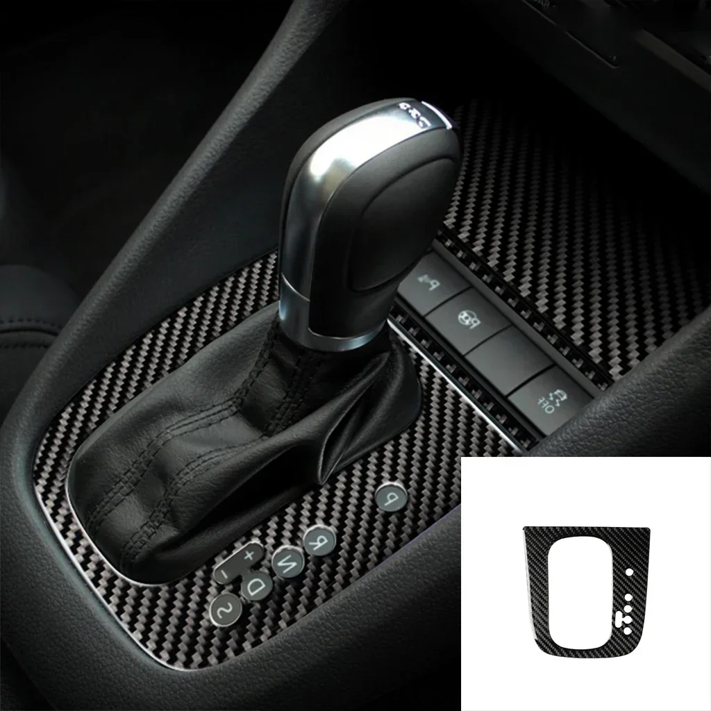 폭스바겐 골프 6 Gti R MK6 2008-2012 탄소 섬유 인테리어 자동차 기어 시프트 패널 커버 프레임 트림 스티커, 자동차 액세서리