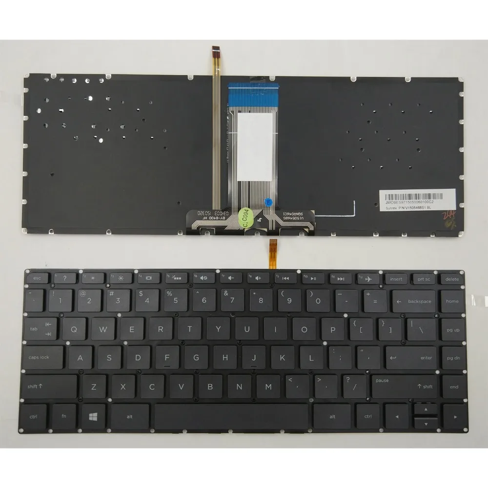 New Laptop Keyboard for HP Pavilion 14-AB000 14-AB 14-AB057CA 14-AB100 14-AB154CA 14-AB166US Backlit US Black Without Frame