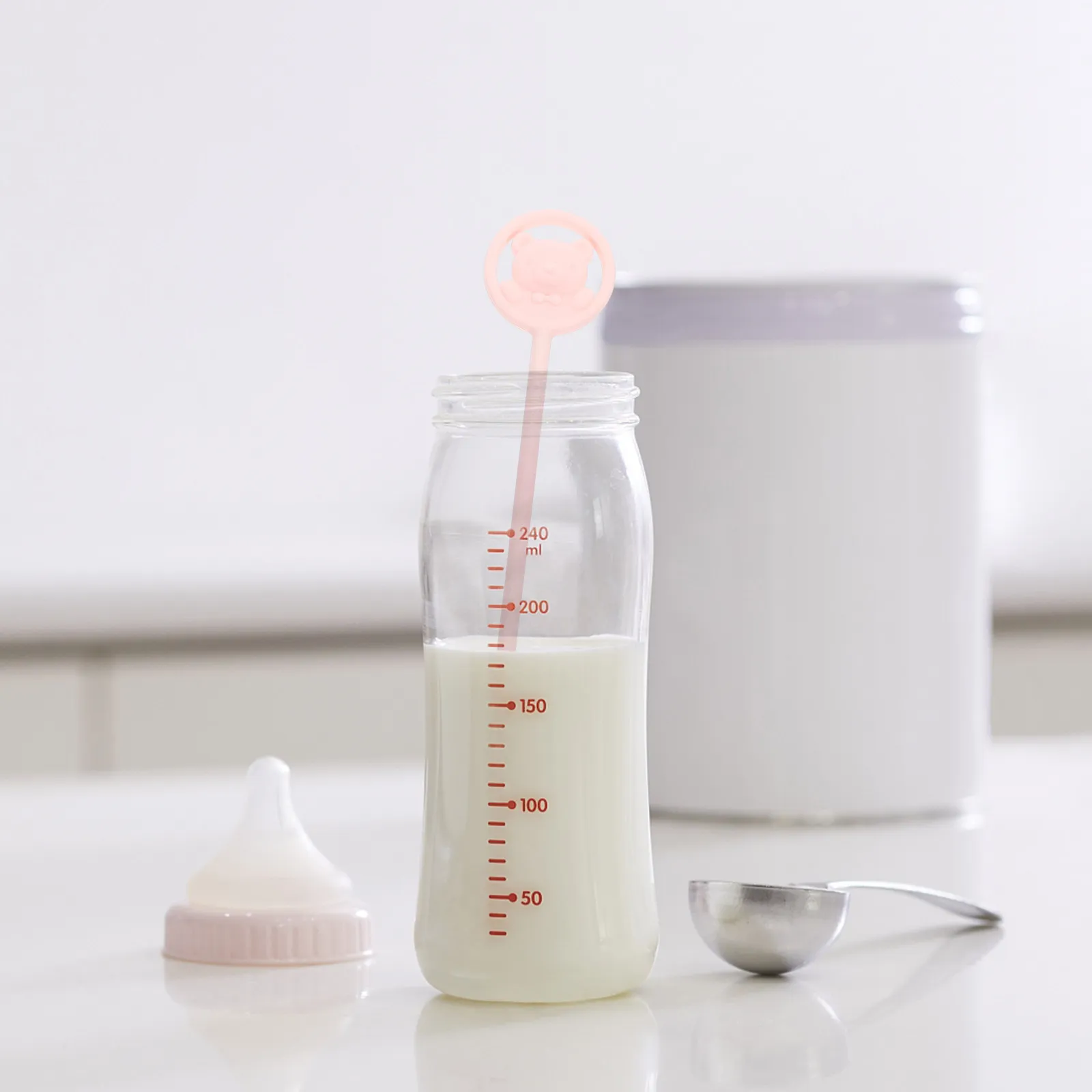 

Milk Powder Stirring Stick Longer Handle Stainless Steel Portable Baby Milk Mixer Multi-Function Coffee Tea Beverage Stirring