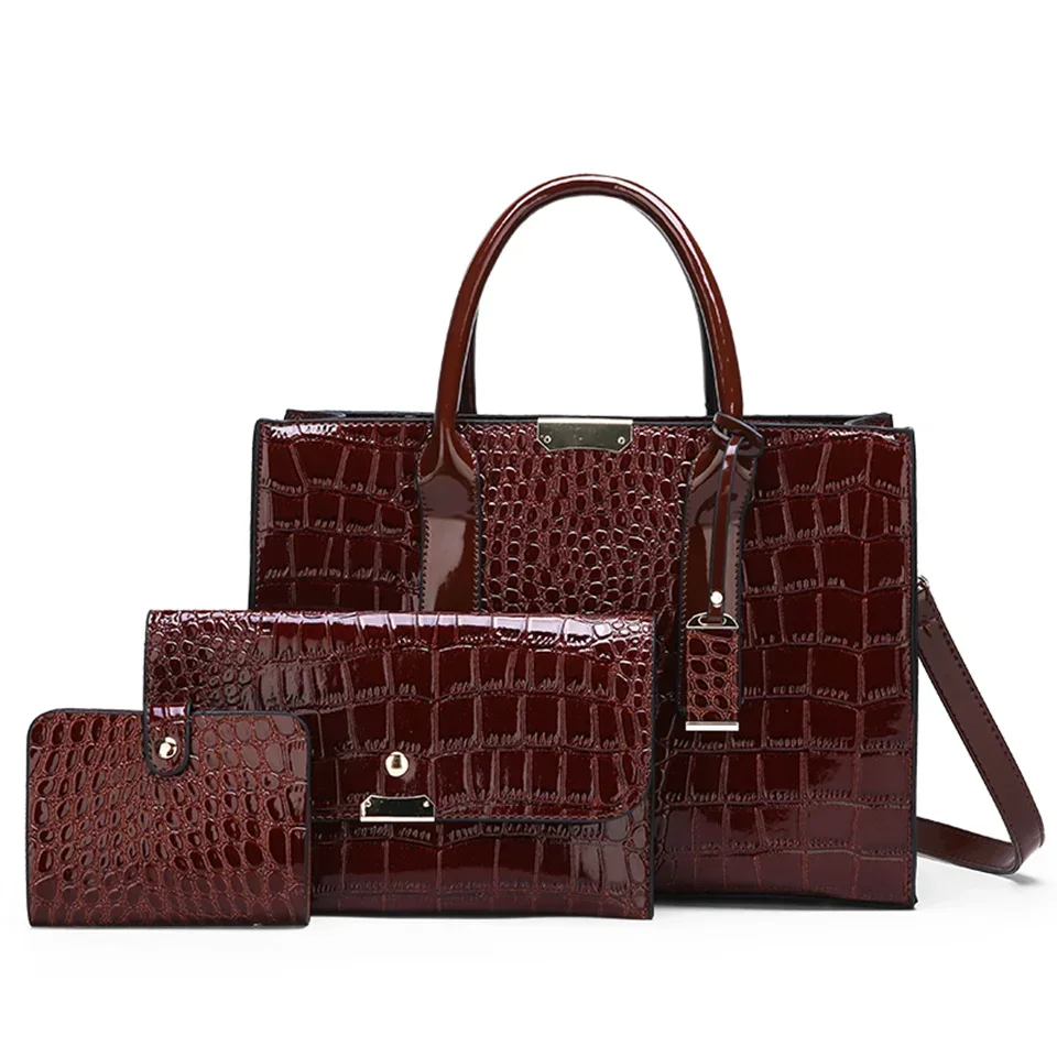 Genuine Luxury Handbags Women Bags Designer Patent Leather Crossbody Bags for Women 2024 Tote Fashion Ladies Shoulder Hand Bag