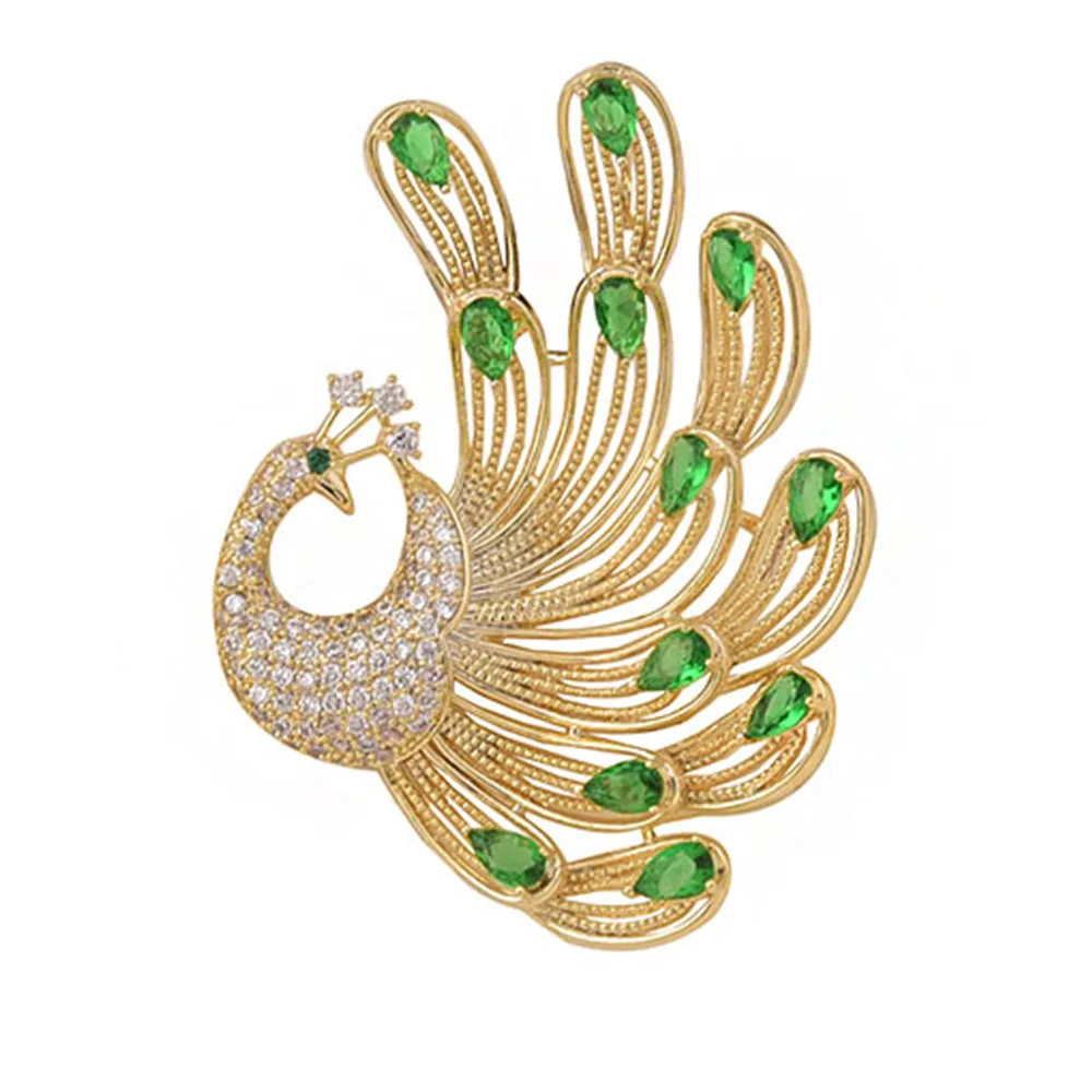 Exquisite Elegant Phoenix Rhinestone Brooch For Women Fashion Classic Animal Badges High-end Pins Accessories Gifts