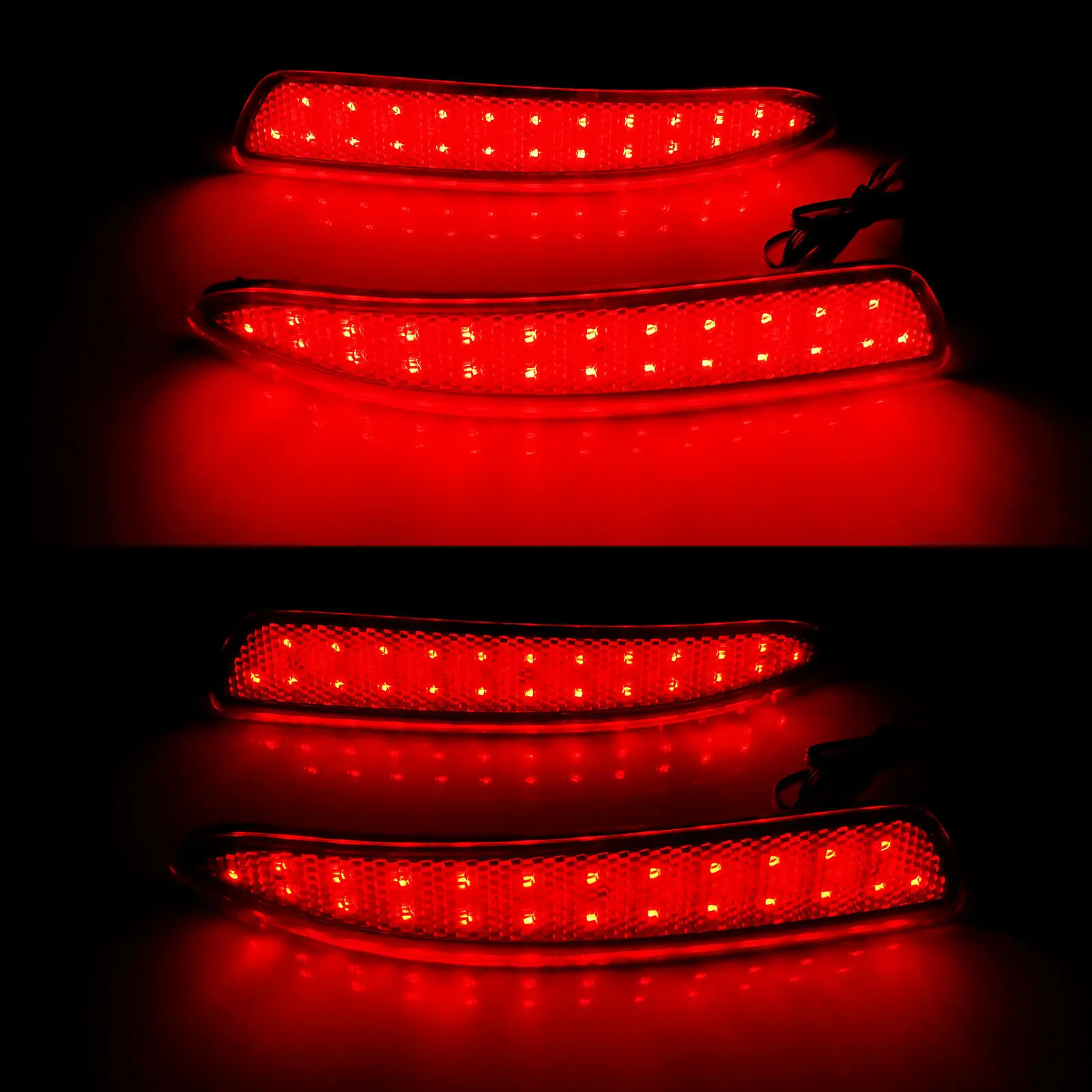 

1 Pair Red LED Rear Bumper Reflector Tail Stop Brake Light For-BMW X5 X6 M E70 E71 2006-2013 16475610