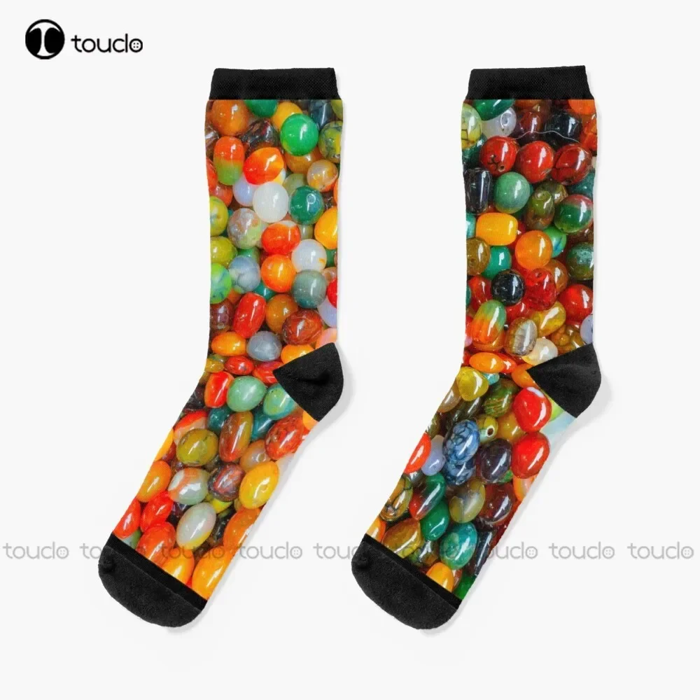 Colorful Marbles Texture Socks