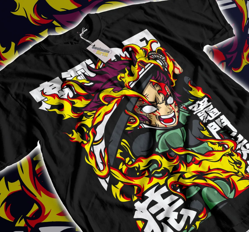 

Tanjiro Kamado T-Shirt Kimetsu Yaiba Demon Slayer Anime Manga Sweater Soft Tee