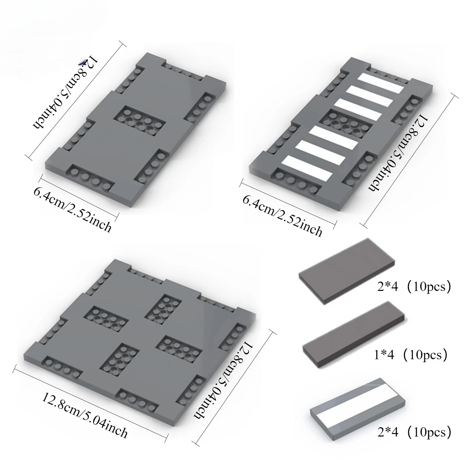 City Road Street Baseplate Building Blocks Bricks Pedestrian Crossing Base Compatible with Leduo Puzzle Toys 60301 69915 71772