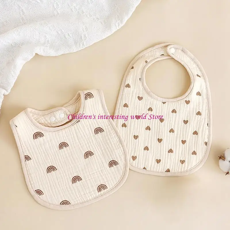 

Детское кормление слюни нагрудники младенец 6-слойные хлопковые полотенце полотенце бандана Burp Burp 425f