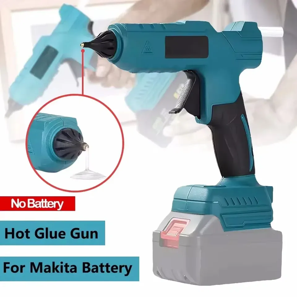  Wireless electric hot melt glue gun, glue gun holder, hot melt welding air gun (without battery), tools needed for DIY home hand 