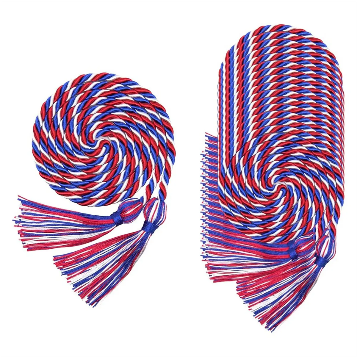 2026 Trend 20 Pcs Graduation Cords, Cords with Tassel for Bachelor,Master, Doctor Graduation Ceremonies Red, Blue and White
