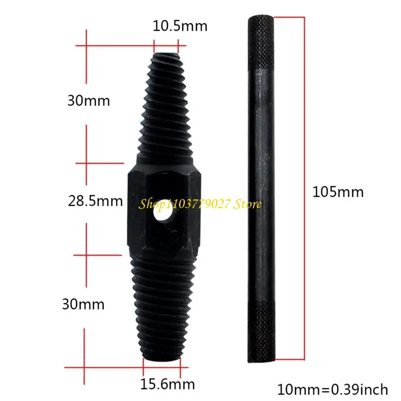 C4DF 3pcs 1/2 Inch 3/4 Inch Wire Screw Extractor Broken Water Pipe Thread Repair Tap Set High Carbon Steel Remover Tools