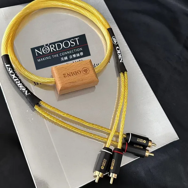 Nordost Odin 2 Gold Rca Audio Kabel Odin Goud Signaalkabel Dubbele Lotus Sterling Zilveren Audio Kabel Cd Versterker Buiskabel