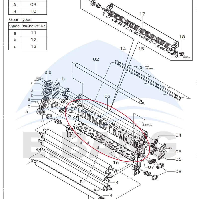 363D1060016 No.7 Bridge Shell Drying Bracket for 550/570 Laser Color Expander Digital Photo Printer Spare Parts