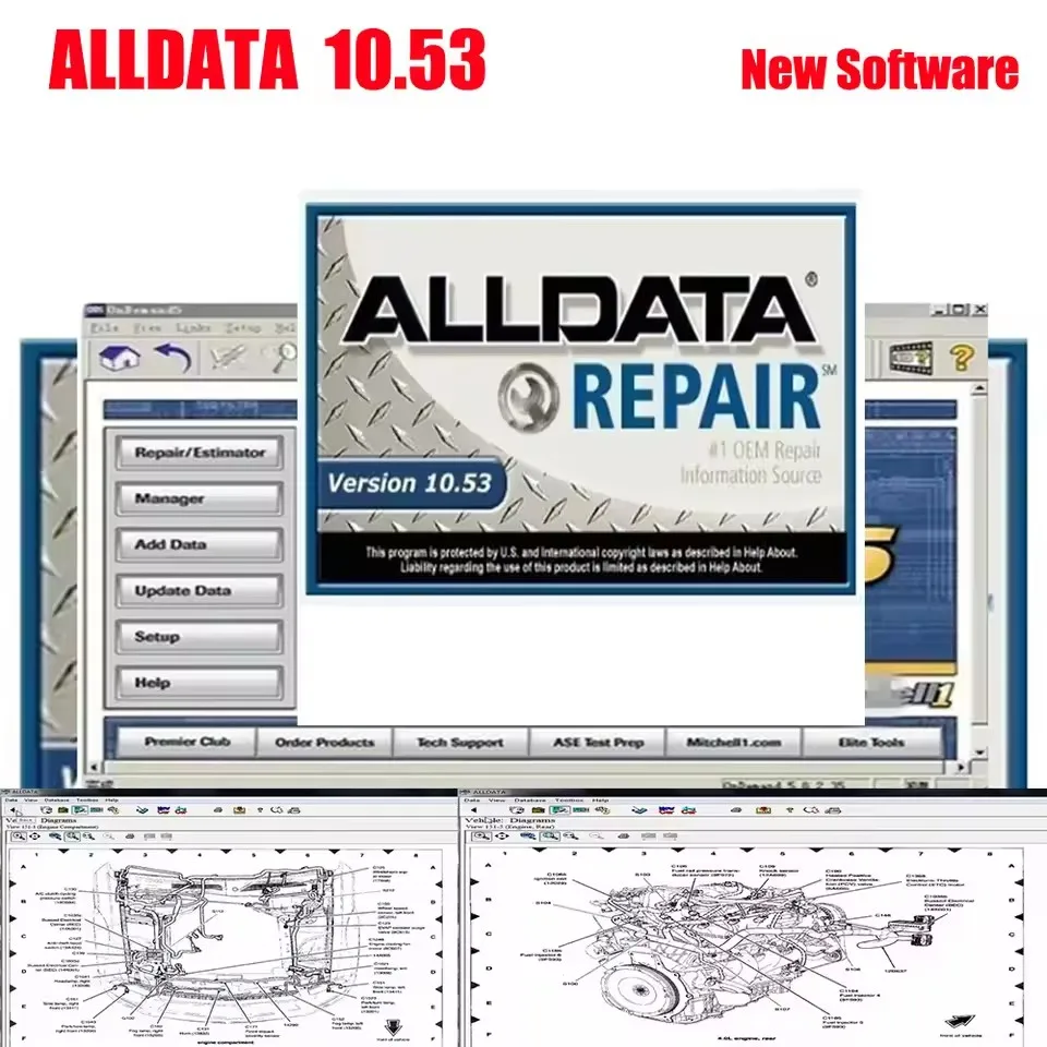 

ALLDATA 10.53 Repair Auto Software 2024 | Offline Version | Full Car & Truck Database | Lifetime Tech Support | DIY Mechanic To