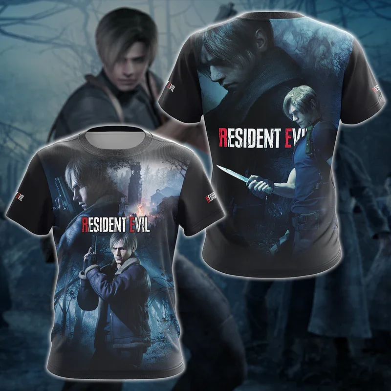 New Horror Games Resident Evil 3D Print Men Women Short sleeve O-neck Tshirts Hip Hop streetwear Casual Top Unisex clothing