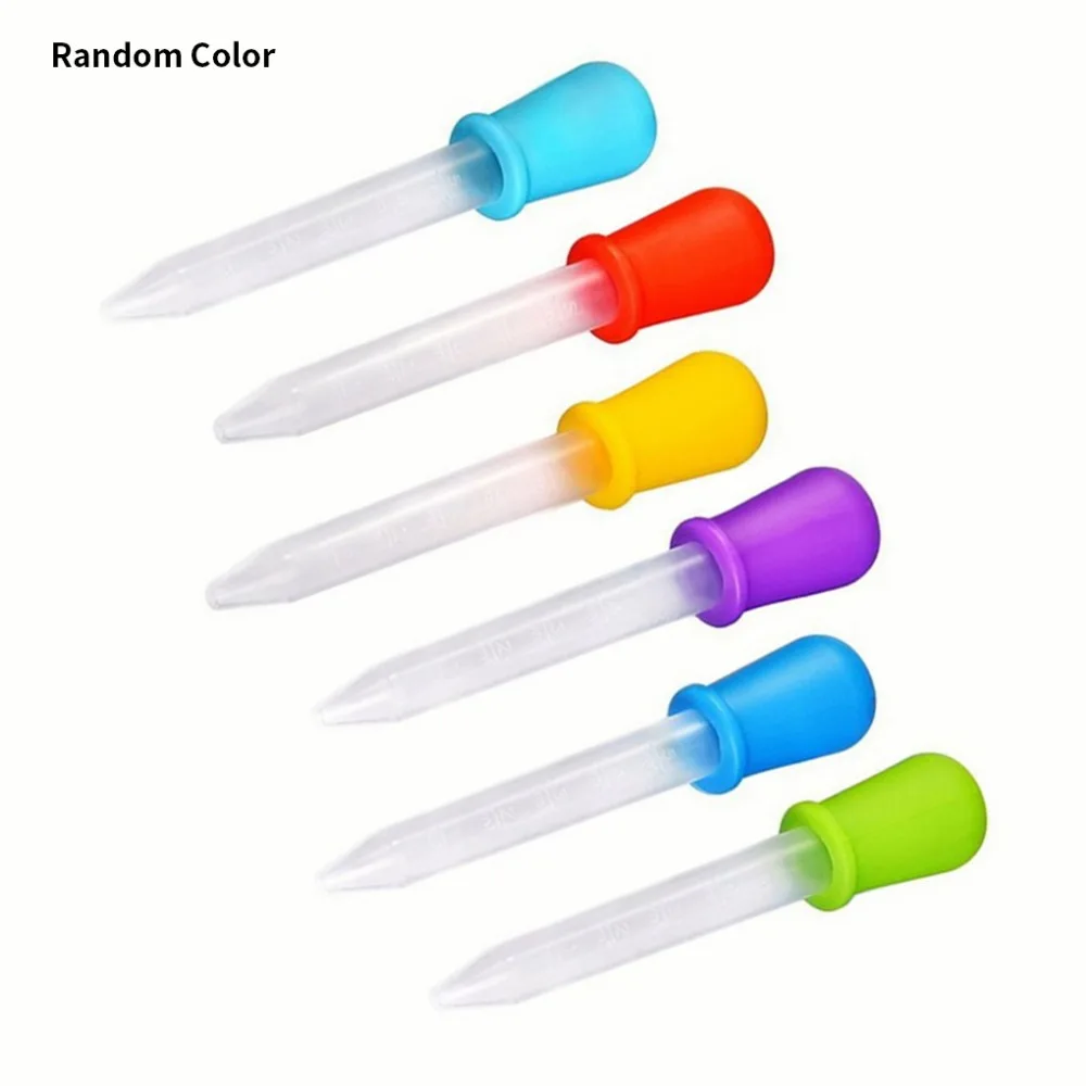 5PCS 5ml Kleine Silikon Kunststoff Pipette Dropper Fütterung Medizin Flüssigkeit Auge Ohr Pipette Dropper Labor Experiment Spielzeug geschenk – Detail 18