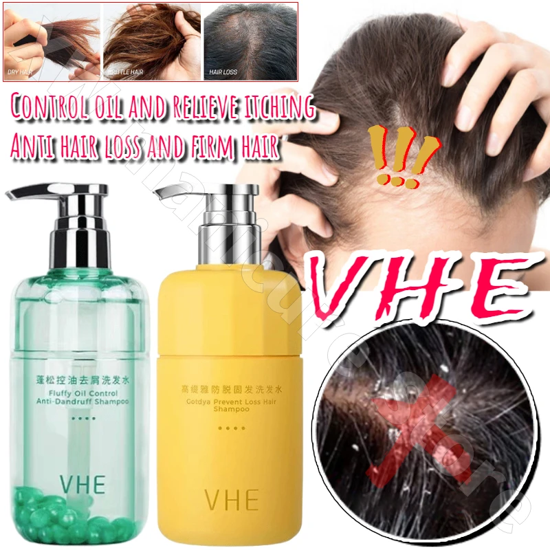 VHE Fluffy Oil Control Anti-itch Sea Salt Shampoo Deep Cleansing and Nourishing Scalp Care Fragrance Leaving Smooth Shampoo500ml