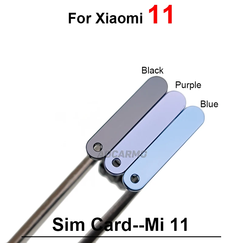 Sim Card For Xiaomi 11 Ultra Lite Mi 11T Pro 11Lite Sim Tray Holder Socket Slot Repair Replacement Parts