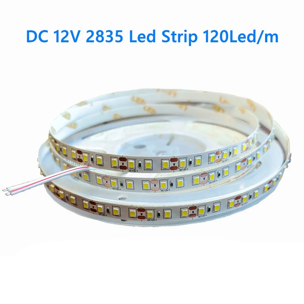 

DC 12V LED Strip Light 0.5M - 5M 600 SMD 2835 6000K 3000K Warm White Stripe Tape Light Not Waterproof Lamp For Home Decoration