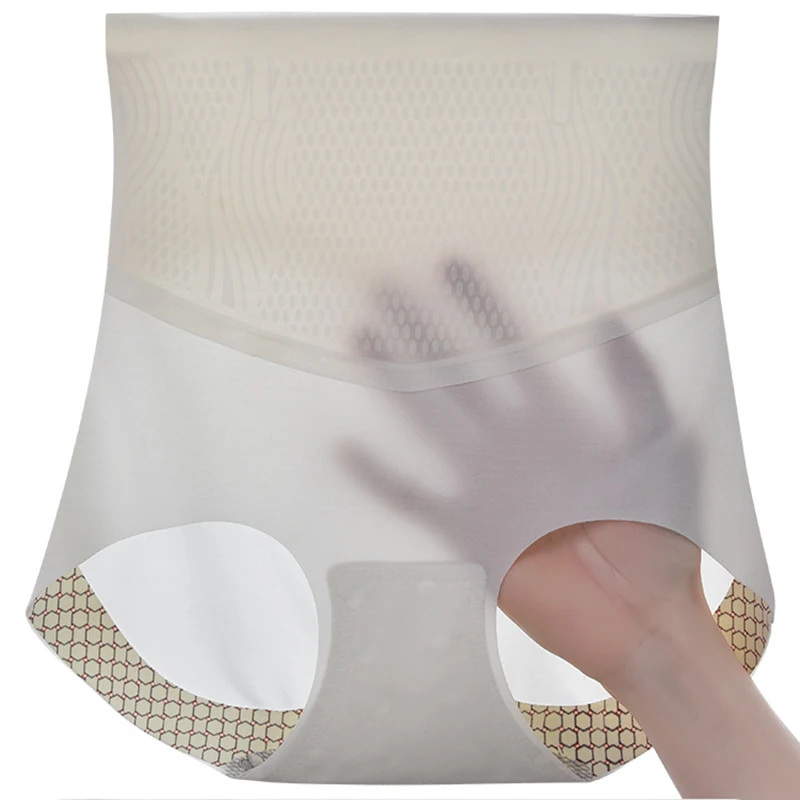 Prayger-Culotte de contrôle taille haute pour femme, sous-vêtement fin et soyeux, 5D Shapers