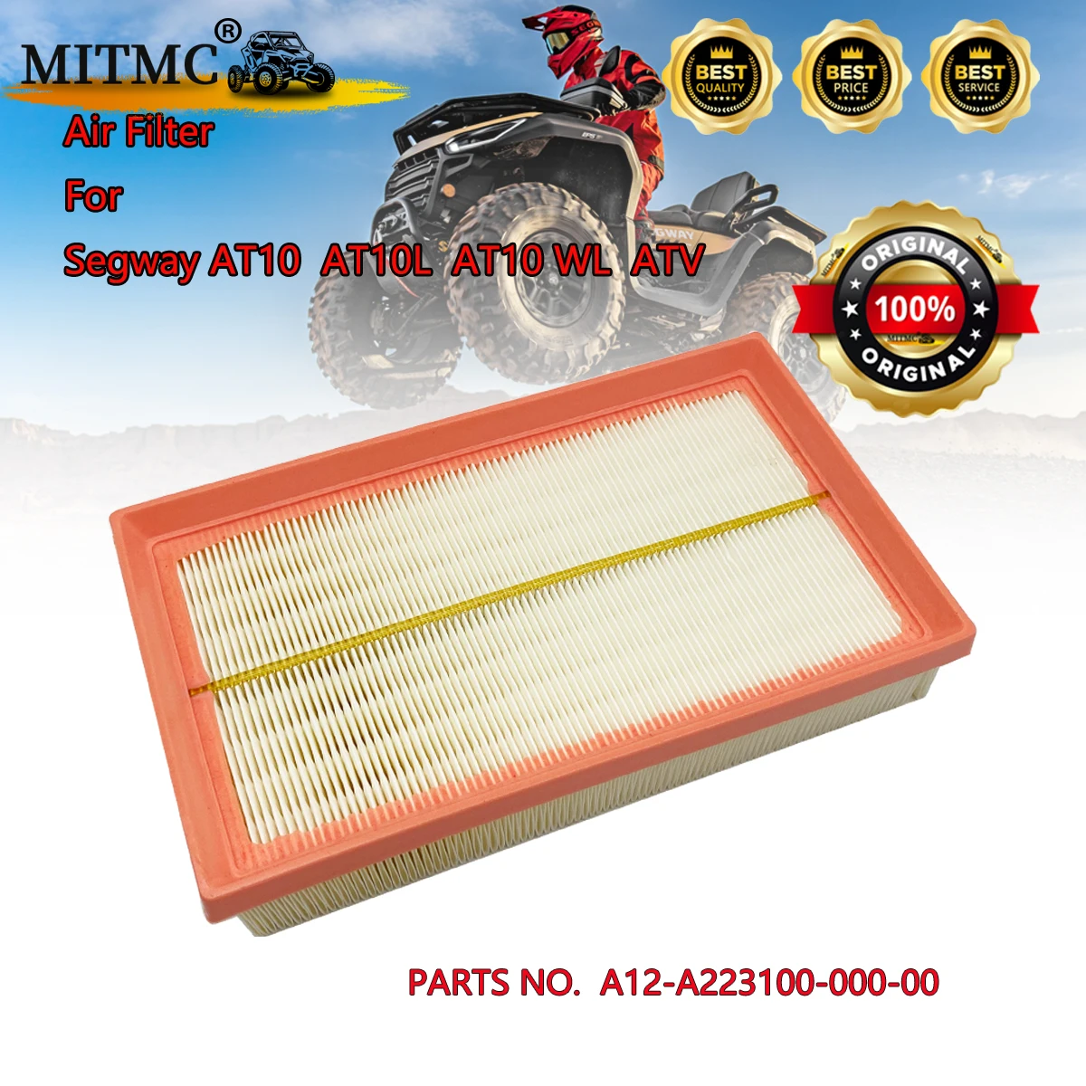

Оригинальный воздушный фильтр для Segway AT10 AT10L AT10 WL, код деталей ATV A12-A223100-000-00
