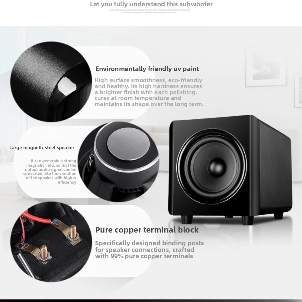 10 Inch Passive Subwoofer, Home Theater Subwoofer 5.1 Sound Channel Power SA-900