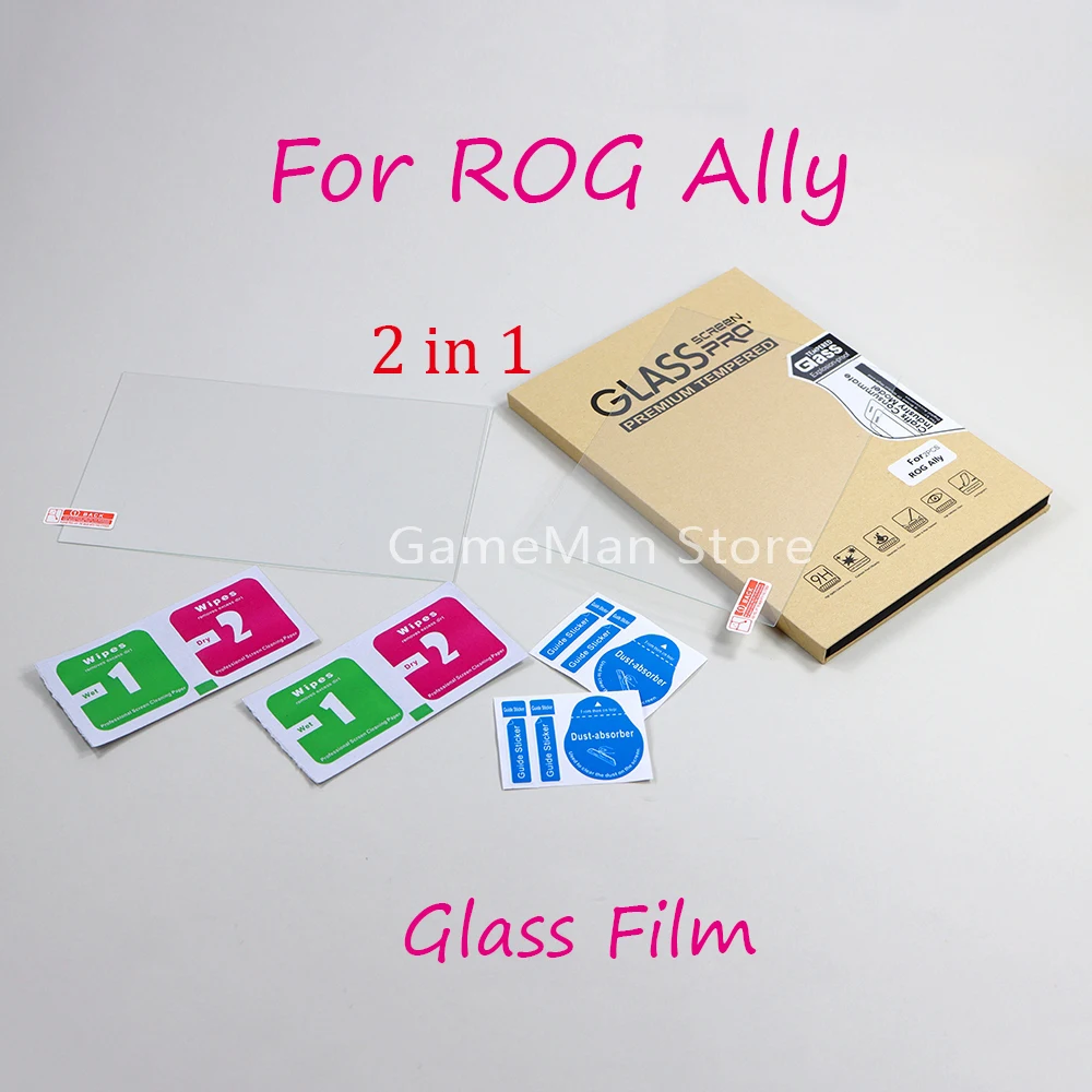 1pc Anti-scratch 9H Tempered Glass Film for Asus ROG Ally Game Console Screen Protective Film with Package