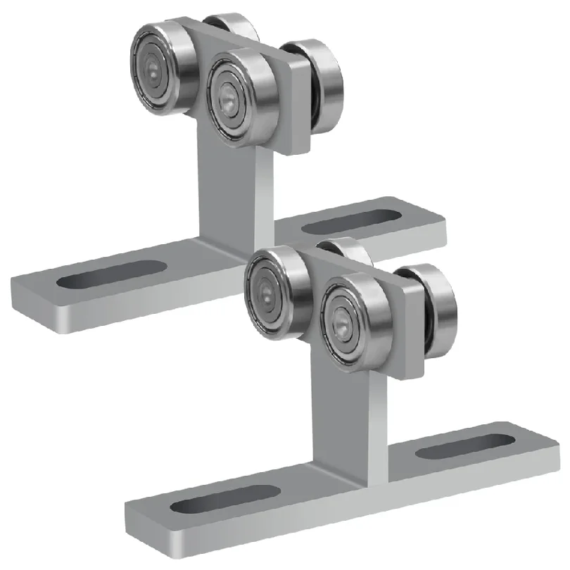 2pcs Electric Hoist Installation Roller for Use with 1-5/8' Wide and All 1-5/8' or Taller Strut Channel Trolley 4 Wheel Trolley