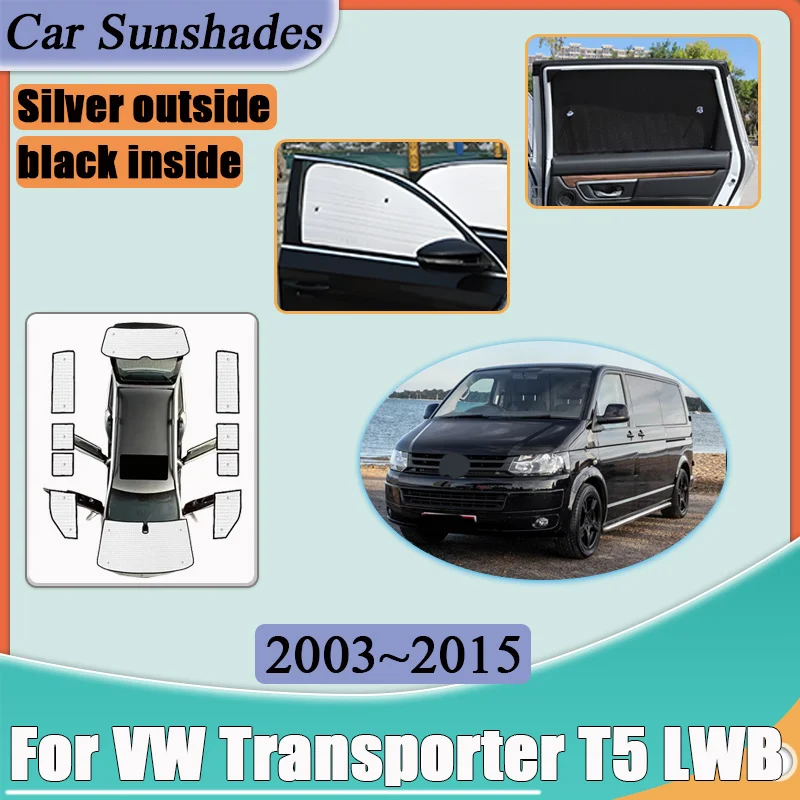 

Солнцезащитные шторки для автомобиля Volkswagen VW Transporter T5 Caravelle Multivan 2003~2015 LWB, блокирующие УФ-излучение, защитные шторки на лобовое стекло
