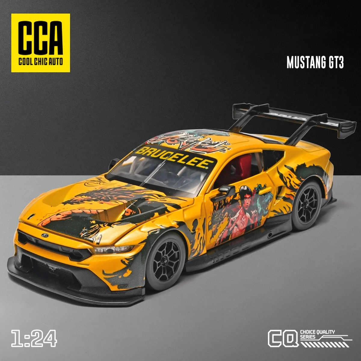 

Модель спортивного автомобиля Mustang GT3 из сплава металлов в масштабе 1:24, модный сувенир, подарок ограниченной серии.