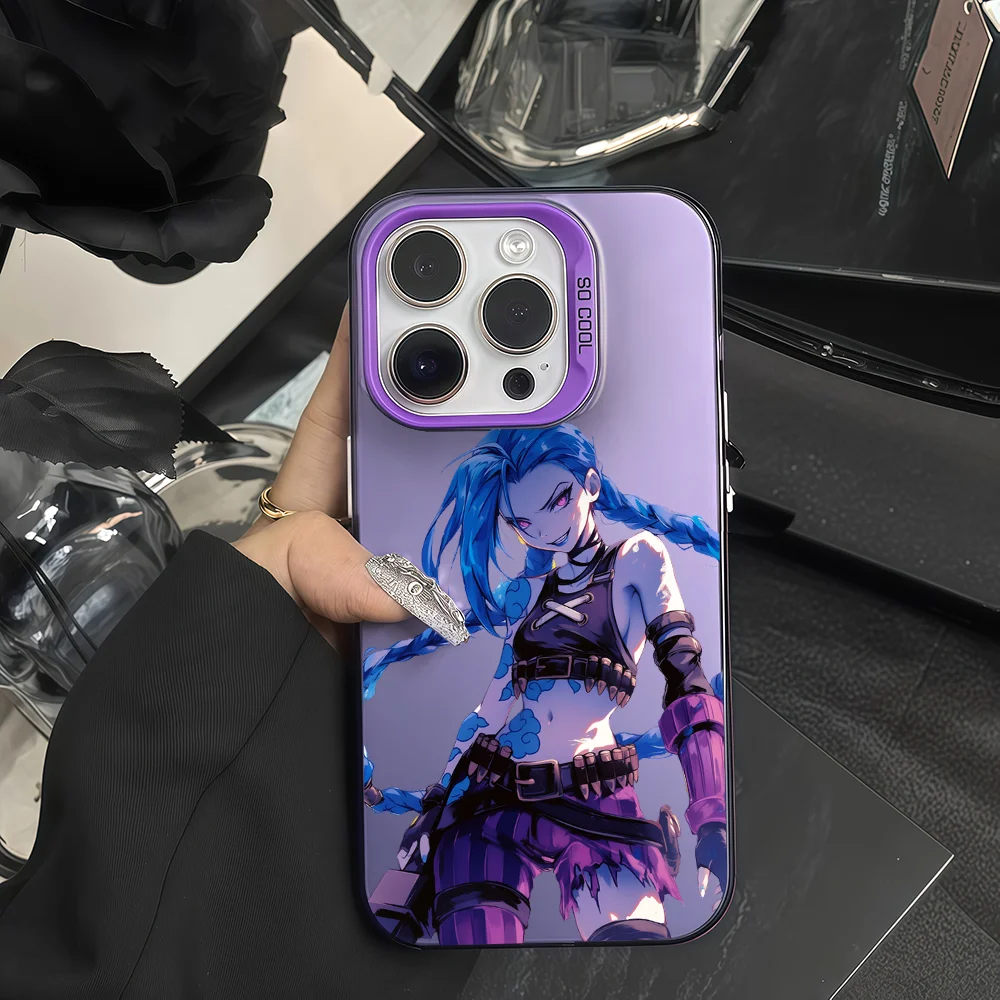 لعبة T-Trails في S-Sky Jinx جراب هاتف آيفون 12 11 13 14 15 16 17 ماكس برو بلس غطاء حماية صغير IMD اللون