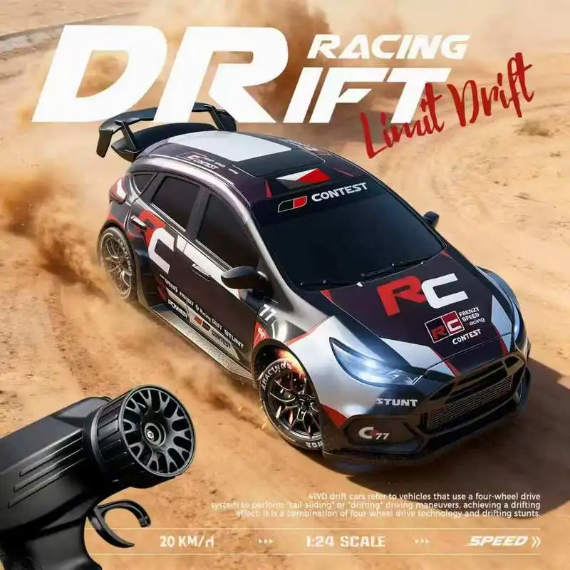 新しい-1-24-ラリーカーレーシング高速ドリフトカー-rc-セミプロポーショナルステアリングカーエントリーレベルスポーツカー男の子の誕生日のおもちゃ