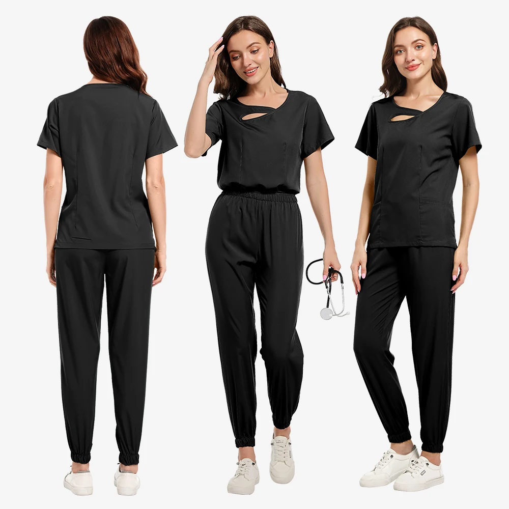 Conjunto de enfermagem novo estilo vestido cirúrgico pet hospital médico enfermeira médica conjunto uniforme trabalho salão beleza clínica camisa e calças