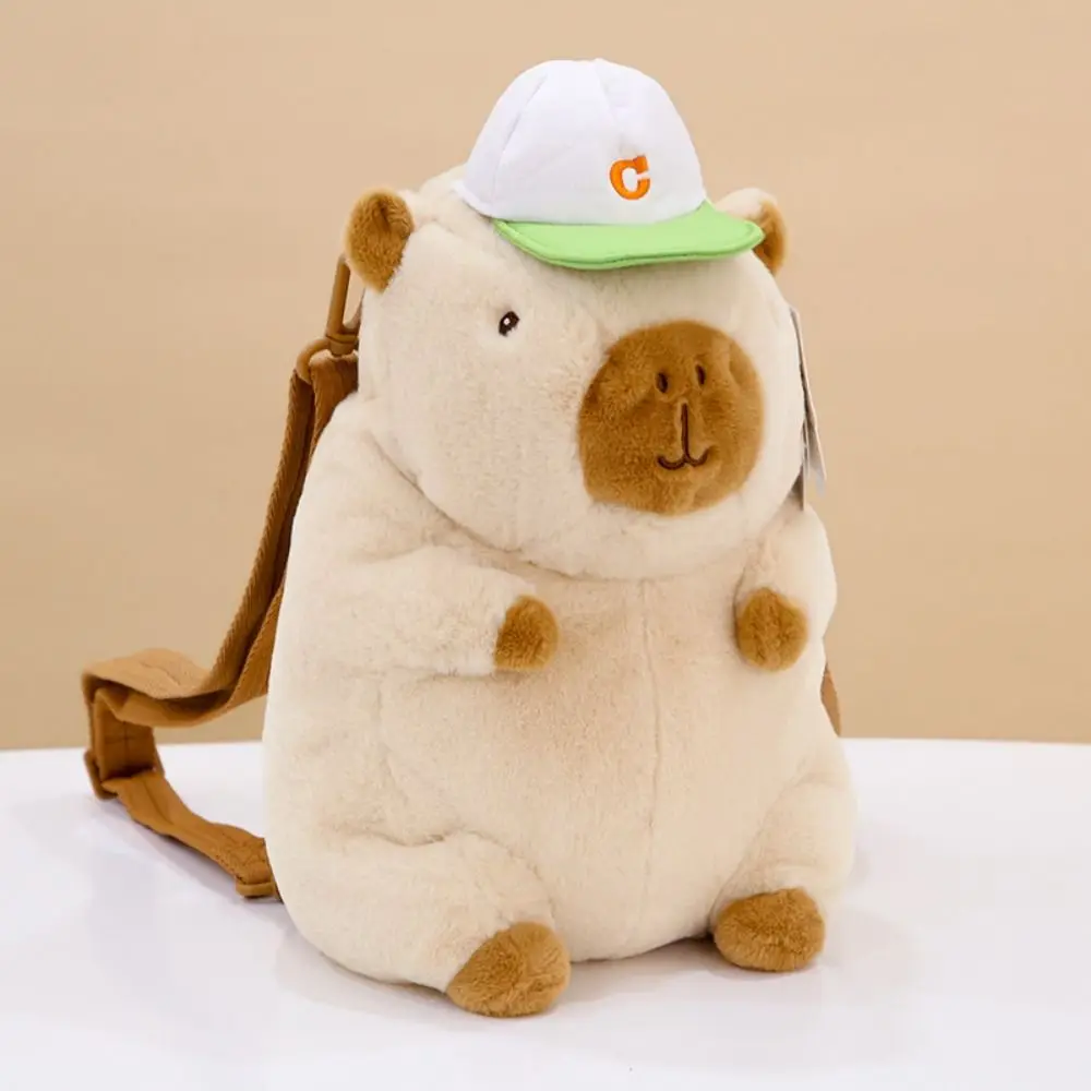 Tiere Puppe Sport Capybara Plüsch Rucksack Gefüllter Reißverschluss Capybara Umhängetasche Kosmetik Aufbewahrungstasche Münzgeldbörse