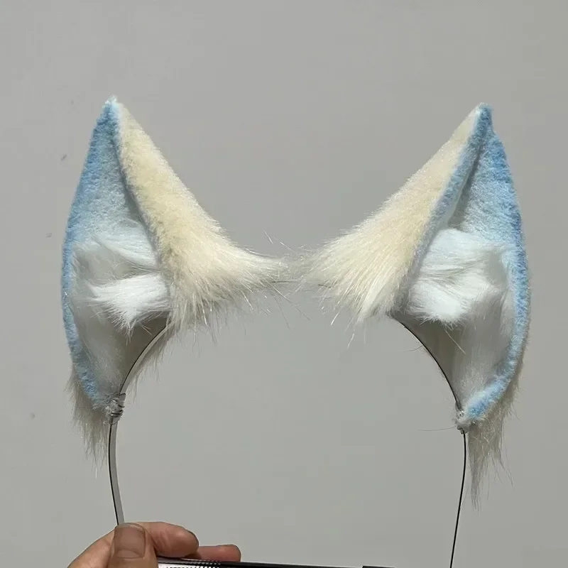 Animation Cosplay Role Play Accessories Original Handmade Animal Cat Fox Ear Headwear Hair Hoop Christmas Halloween Cosplay Prop