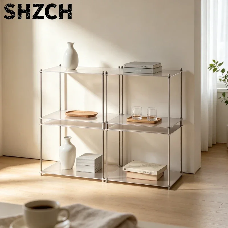 Heavy Duty Multi Tier Shelf Floor Display Stand Sturdy Metal Bookcase Storage Rack for Living Room Easy Clean Organizer Unit