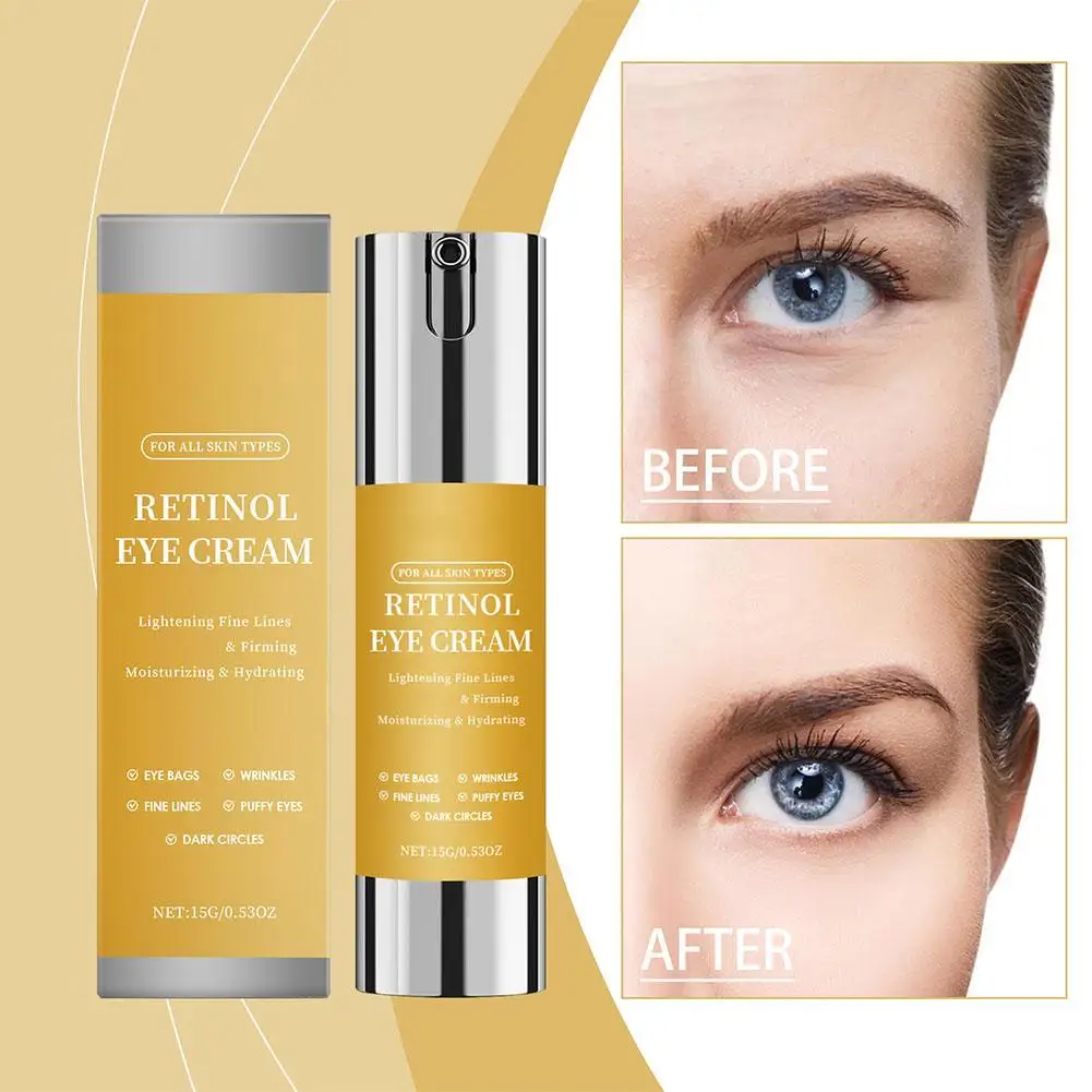 

15g Retinol Eye Essence Fade Black Eye Circle Anti Wrinkle Cream Whitening Eye-brightening Firming Skin Improve Darkness